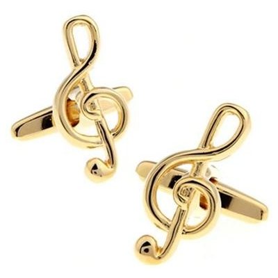 AE Production manžetové knoflíčky Houslový klíč zlatý – Sleviste.cz