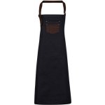 Premier Workwear Džínová zástěra s náprsenkou a umělou kůží PR136 Indigo 72x86cm – Hledejceny.cz