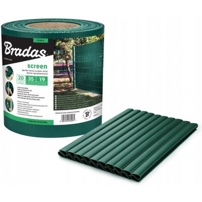 Bradas Stínící plotová páska 0,19x35m s klipy zelená – Zboží Mobilmania