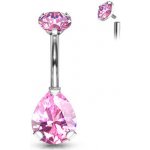 Šperky4U piercing do pupíku kapka titan TIT1091-P – Zboží Dáma