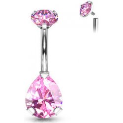 Šperky4U piercing do pupíku kapka titan TIT1091-P