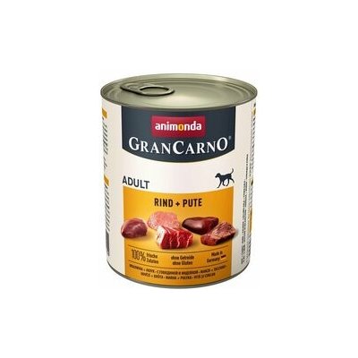 Animonda Gran Carno Adult krůta & hovězí 0,8 kg Výhodné balení 6 kusů