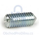 Šroub stavěcí s průběžnou drážkou a hrotem, DIN 553, 4.8, pozinkovaný M10 x 25 - hobby balení, balení 1 ks – Zbozi.Blesk.cz