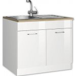 Held Möbel Mailand 100 x 60 x 85 cm bílá vysoce lesklé bílá matný – Hledejceny.cz