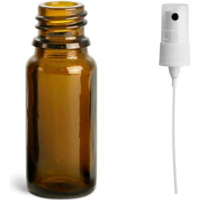 Luna Skleněná lékovka s bílým kosmetickým rozprašovačem 20 ml – Zboží Mobilmania