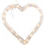 HIT Vánoční dekorace s časovačem 20LED srdce 25cm – Hledejceny.cz