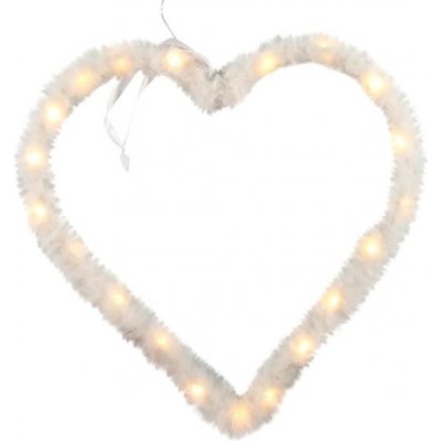 HIT Vánoční dekorace s časovačem 20LED srdce 25cm – Hledejceny.cz
