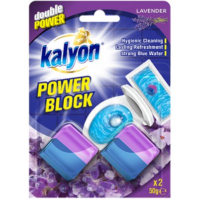 Kalyon Double Power Lavender WC tablety do splachovací nádrže 2 x 50 g – Zbozi.Blesk.cz