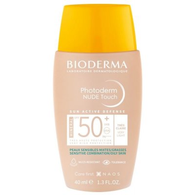 Bioderma Photoderm Nude Touch Mineral Fluid velmi světlý SPF50+ 40 ml – Zboží Mobilmania