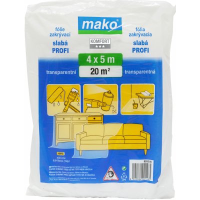 Fólie zakrývací HDPE 4 x 5 m, 12 mikronů – Hledejceny.cz