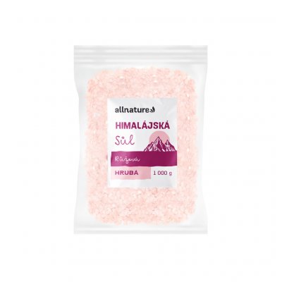 Allnature himalájská sůl růžová hrubá 1 kg – Hledejceny.cz