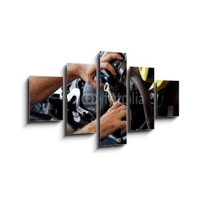 Obraz 5D pětidílný - 125 x 70 cm - handyman tools ruční nástroje – Hledejceny.cz