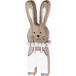 Zajíc dřevo hnědý/bílý 3x2x10cm – Hledejceny.cz
