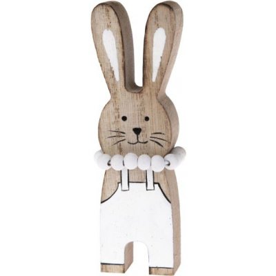 Zajíc dřevo hnědý/bílý 3x2x10cm – Hledejceny.cz