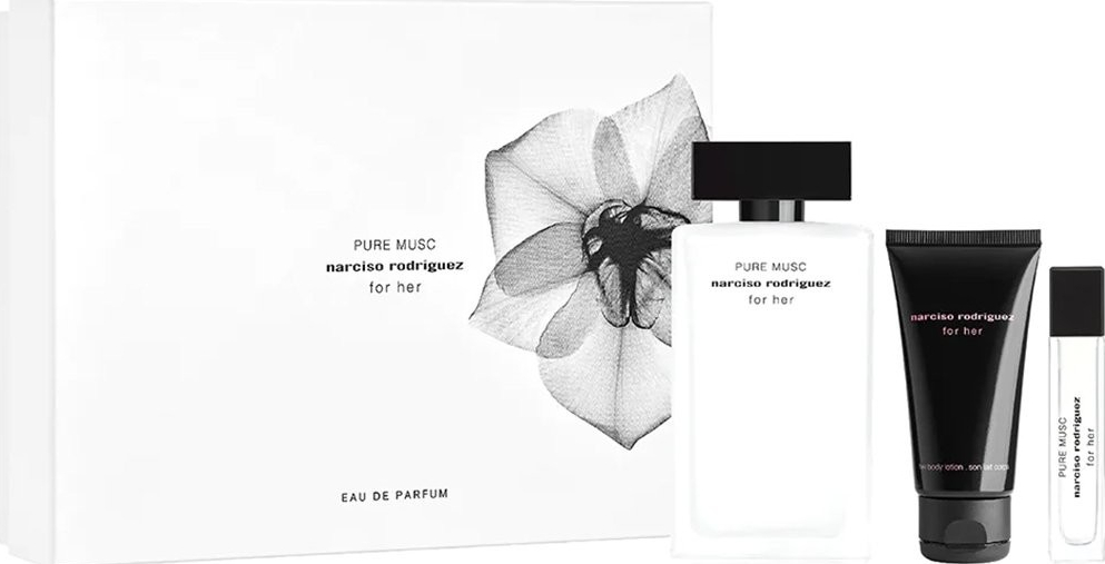 Narciso Rodriguez Pure Musc EDP 100 ml + EDP 10 ml + tělové mléko 50 ml dárková sada