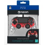 Nacon Wired Compact Controller PS4 PS4OFCPADCLRED – Hledejceny.cz