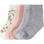 lupilu Dívčí termo ponožky 5 párů vzor bílá světle růžová šedá – Zboží Mobilmania
