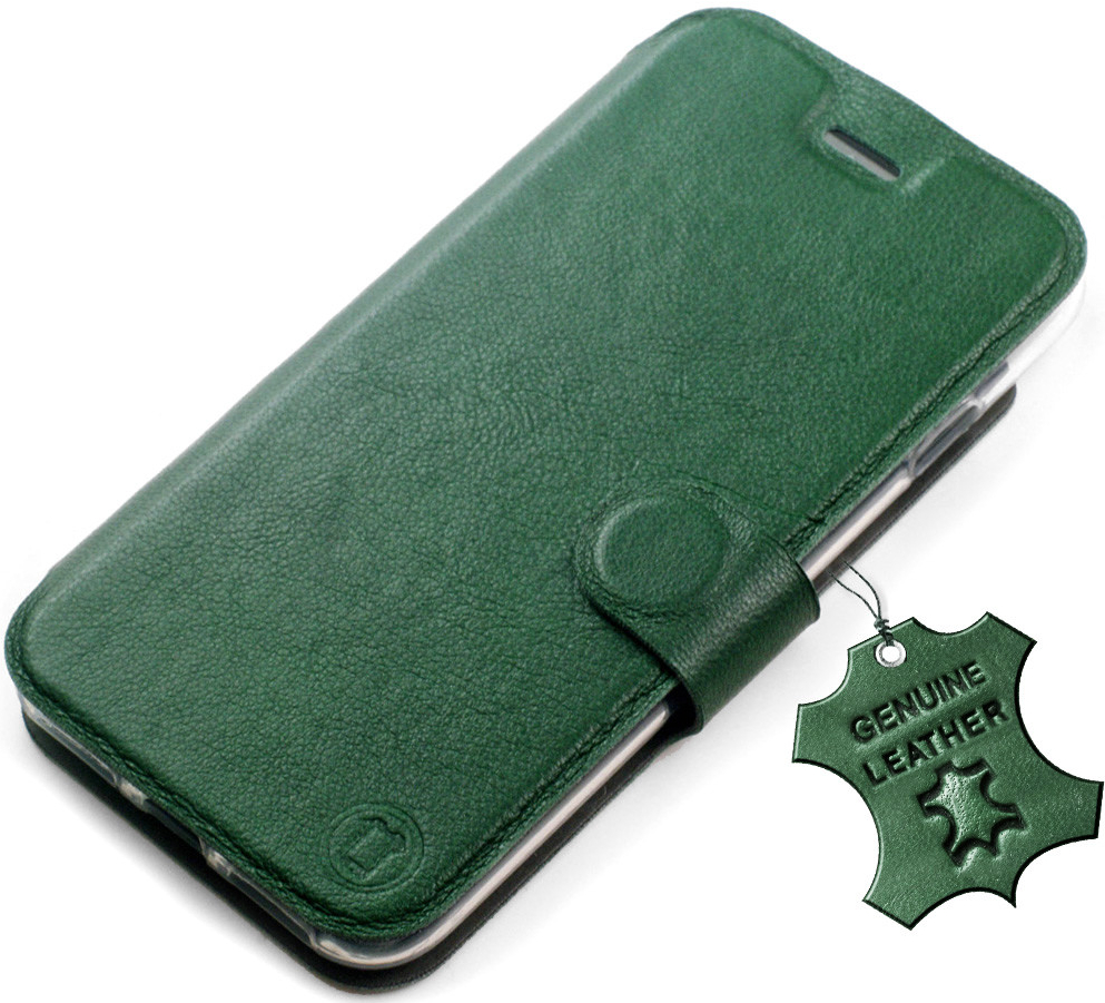 Pouzdro Mobiwear Flip Motorola Edge 30 Neo - Zelené - L_GRS