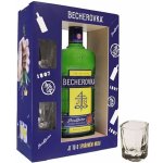 Becherovka 38% 0,7 l (dárkové balení 2 sklenice) – Hledejceny.cz