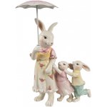 Dekorace králičí rodinka s deštníkem 16*9*22 cm – Hledejceny.cz