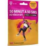 PŘEDPLACENÁ T-MOBILE TWIST SIM KARTA - ZDARMA 50 MINUT, 50 SMS A 100 MB DAT, kredit 100,- Kč – Zboží Živě