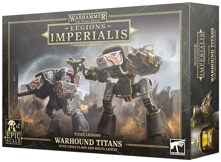 GW Warhammer Legions Imperialis: Warhound Titans With Ursus Claws And Melta Lances
