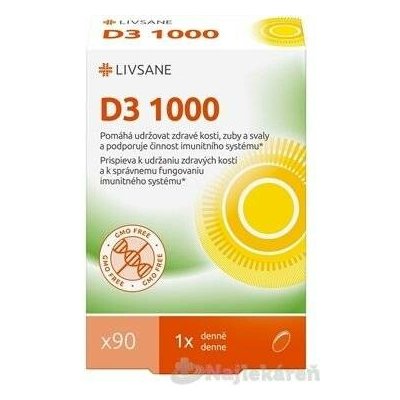 Livsane Vitamin D3 1000 IU 90 tablet – Hledejceny.cz
