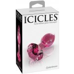 Icicles No. 79 růžový skleněný kolík diamant – Sleviste.cz