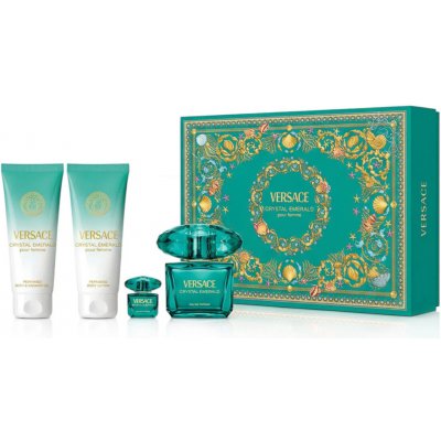 Versace Versace Crystal Emerald EDP 90 ml + EDP 5 ml + sprchový gél 100 ml + tělové mléko 100 ml – Hledejceny.cz