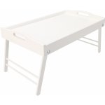 ČistéDřevo Dřevěný servírovací stolek do postele bílý 50x30cm – Zboží Mobilmania