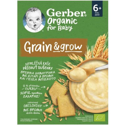 Gerber Organic for Baby Nemléčná kaše pšeničně-ovesná sušenky 200 g – Hledejceny.cz