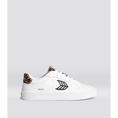 Cariuma SALVAS White Leather Black Logo Leopard Print Sneaker – Hledejceny.cz