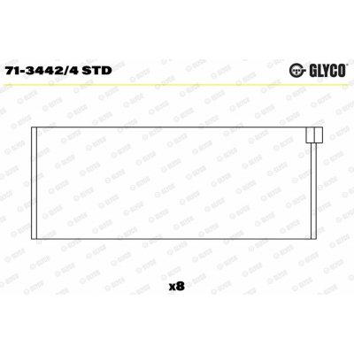 Pánev ojničního ložiska GLYCO 71-3442/4 STD | Zboží Auto