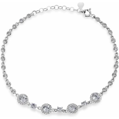 Brilio Silver třpytivý stříbrný náramek se zirkony BRC15W – Hledejceny.cz