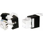 XtendLan Keystone jack RJ45, CAT6, UTP, zaklapávací, bílo-černý KESW6NZIPX | Zboží Auto