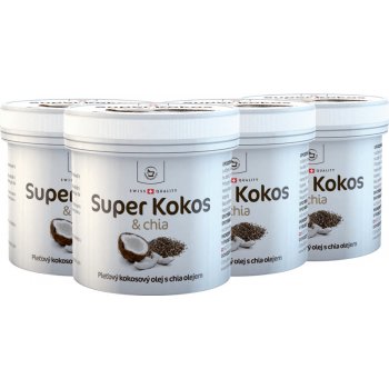 Herbamedicus kokosový olej Super Kokos s chia pleťový 4 x 150 ml