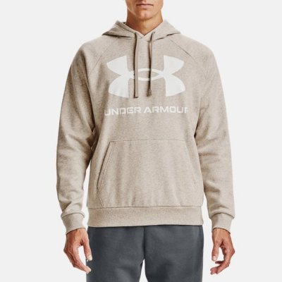 Under Armour Rival Fleece Big Logo Hoodie cream – Zboží Mobilmania