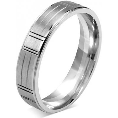 SILVEGO L´AMOUR snubní ocelový prsten RRC0471