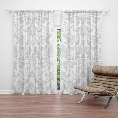 Sablio Závěs Damašková krajka: 2ks 140x250cm – Hledejceny.cz