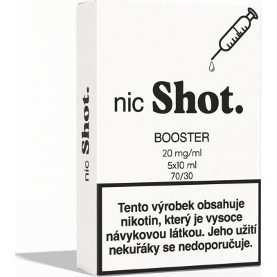 nicShot. Booster PG30/VG70 20mg 5X10ml – Zboží Dáma