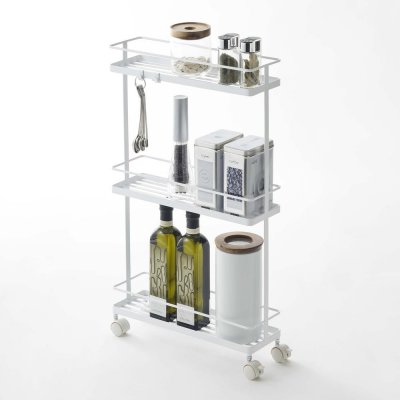 YAMAZAKI Poličky pojízdné Tower 7151, bílé – Zboží Dáma