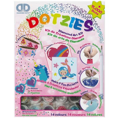 DOTZIES Original Diamond Malování Kreativní sada růžová 6 kusů – Hledejceny.cz
