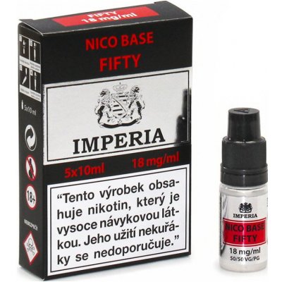 Imperia Nikotinová báze CZ PG50/VG50 18mg 5x10ml – Hledejceny.cz