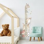 INSPIO 9055f samolepky na zeď - Dětský metr na zeď - Lesní zvířátka, velikost 90 x 70 cm – Zboží Dáma