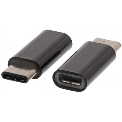 Valueline VLCP60910B černý USB 2.0 Micro-B - USB-C adaptér USB 2.0 USB Micro-B zásuvka – USB-C zástrčka – Zboží Mobilmania
