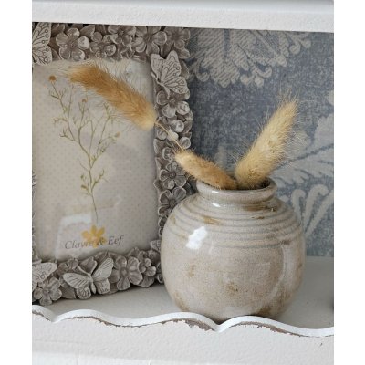 Světle hnědo-šedá baňatá vázička Mitto - Ø 8*8 cm - Clayre & Eef – Hledejceny.cz