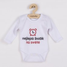 Body s potiskem New Baby nejlepší budík na světě