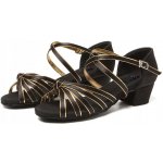 Lelka taneční boty na latino 602 black gold – Zboží Dáma