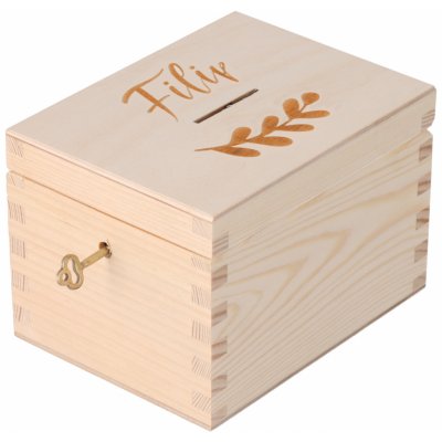 ČistéDřevo Dřevěná pokladnička s vlastním jménem – Sleviste.cz