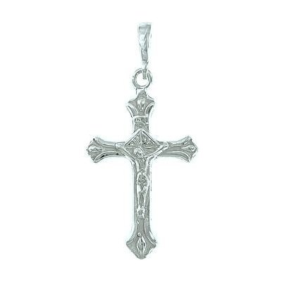 Infinitysilver Stříbrný přívěsek kříž s Kristem zdobený 441600 – Hledejceny.cz